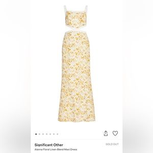 Significant Other Alanna floral linen maxi dress
